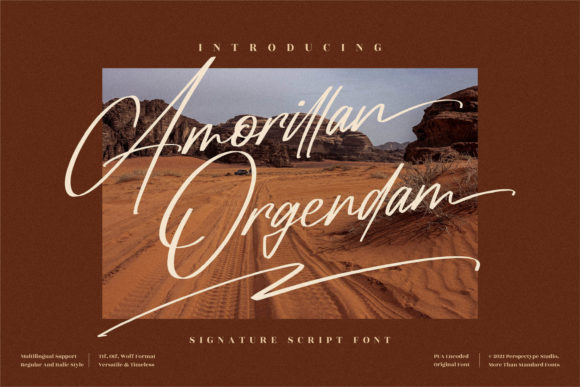 Amorillan Orgendam: A Delicate Script Handwritten Font for Elegant Campaigns