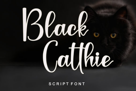 Black Catthie Script Font for Elegant Branding