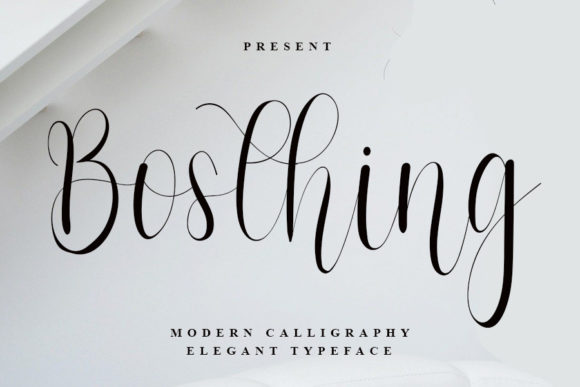 Bosthing Font: Elegant Script for Editorial Design