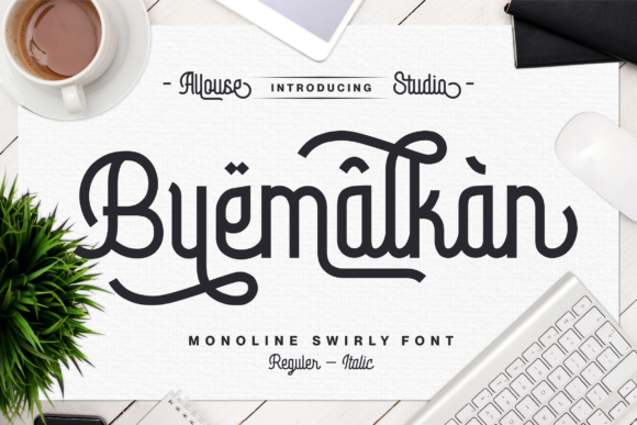 Byemalkan: A Vintage Script Font for Editorial Grace