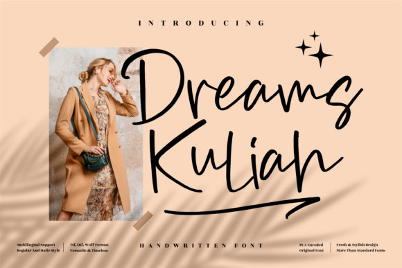 Dreams Kuliah: A Relaxed Whimsical Script Font for Digital Branding
