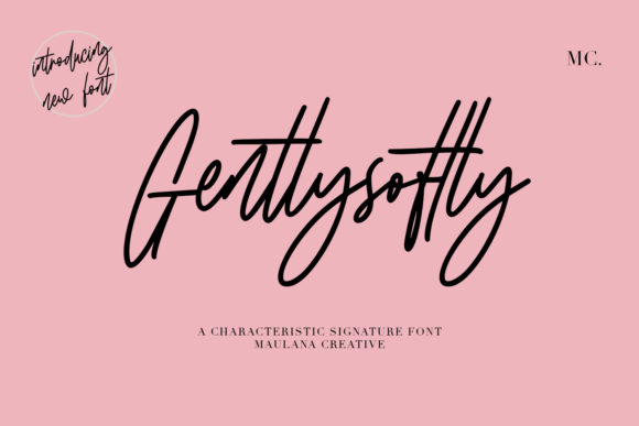 Gentlysoftly Script Font for Handmade Luxury Designs