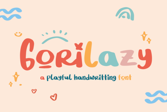 Gorilazy Font: Playful Paint-Brushed Script for Handmade Creators