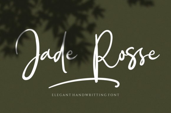 Jade Rosse: A Fashionable Script Handwritten Font for Digital Design