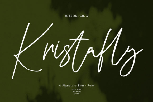 Kristafly Font: A Delicate Script Handwritten Typeface for Luxury Branding