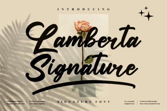 Lamberta Signature: A Sweet, Delicate Script Font for Brand-First Design