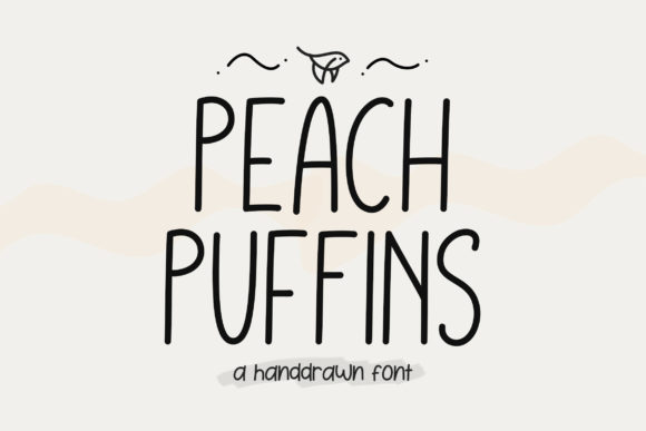 Peach Puffins Script Font for Chalkboard Quotes & Teaching Materials