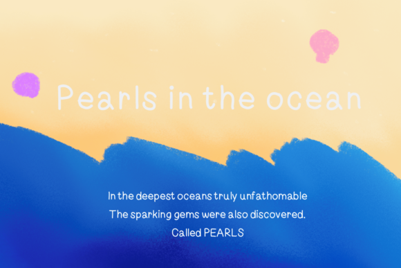 Pearls in the Ocean Font for Elegant, Handwritten Branding