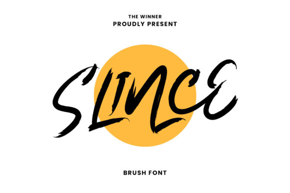 Slince: A Brushed Script Font for Confident Headlines and Logotypes