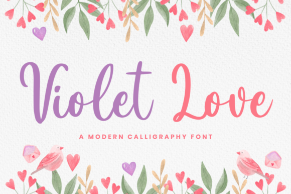 Violet Love Script Font for Elegant Brand Identity