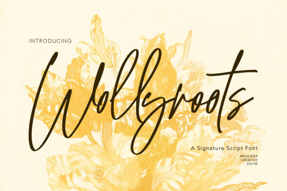 Wollyroots Script Font for Handmade Creators